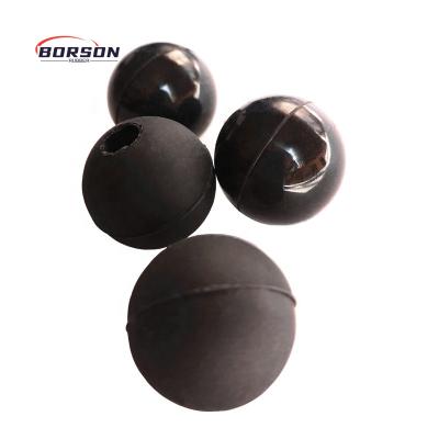 China Industrial Sports / Machinery Ship ... Factory Custom Silicone Beater Drum Mallets Ball Hard Natural Rubber Balls With Half Hole Rubber Bouncing Ball for sale