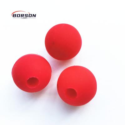 China Industrial Sports / Machinery Ship ... High Quality Silicone Drum Mallets / Rubber Bouncing Ball Beater Ball With Natural Hole Silicone Balls With Half Hole for sale