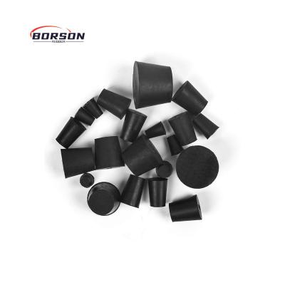 China Eco-friendly Factory Custom Rubber Tapered Plugs Lab Using Solid Black Rubber Bottle Drain Plugs Rubber Hole Plug for sale