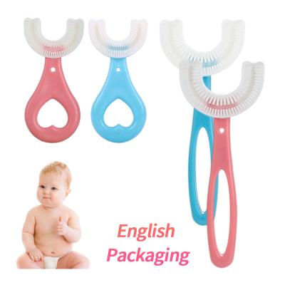 China Baby Fund Factory Selling Manual Silicone Children U Shape Replacement Care Cleaning Brush Baby Oral Toothbrush for sale