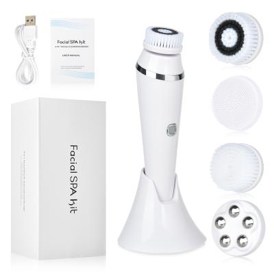 China Acne Treatment Amazon Facial Massager Brush Silicone Face Wash Hot Selling Electric Facial Cleansing Waterproof Soft Brush for sale