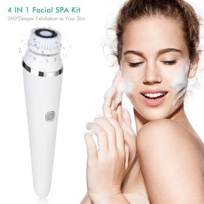 China Acne Treatment Amazon Facial Massager Brush Silicone Face Wash Hot Selling Electric Facial Cleansing Waterproof Soft Brush for sale