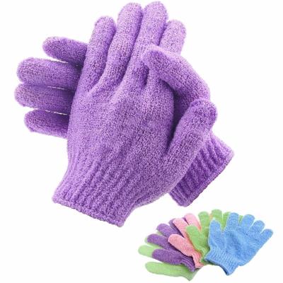 China All Natural Fashion Unisex Body Wash Daily Life Spa Water Bath Shower Bath Cleaning Nylon Exfoliating Rubbing Gloves for sale