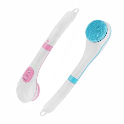 China Long Handle 5 in 1 Waterproof IPX7 Face Massager 6 Mode 360 ​​Silicone Electric Body Brush for sale