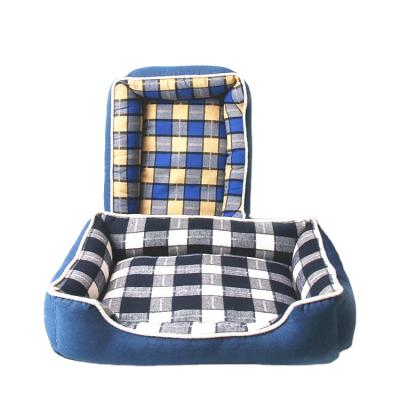 China Different Colors Breathable Modern Custom Print Dog Products Sofa Bedside Pet Dog Beds for sale