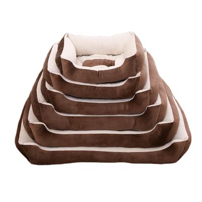 China Breathable Customized Washable Dog Bed And Accessories Cute Plush Soft Sleeping Luxury Pet Beds for sale