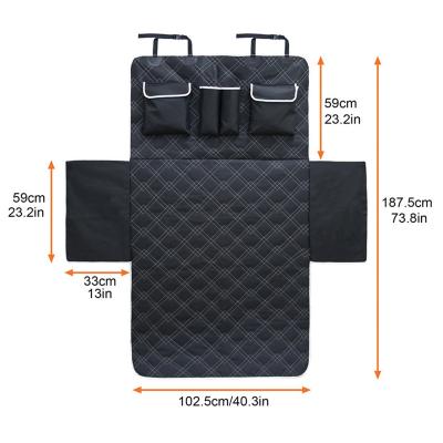 China Waterproof Universal Fit Waterproof Hammock Non Slip Durable Soft Dog Car Back Seat Cover for sale