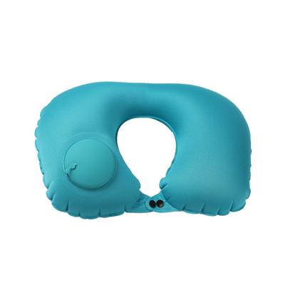 China New Design U Memory Custom Inflatable Neck Pillow Inflatable Camping Pillow For Travel Home Rest for sale