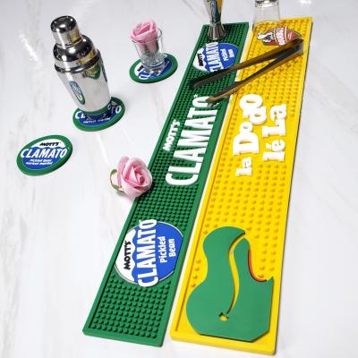 China Viable OEM Logo Soft Rubber PVC Bar Mat Soft PVC Bar Mat With Logos for sale