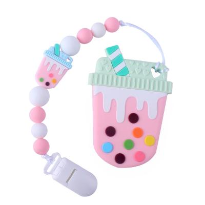 China Toy Wholesale Food Grade BPA Free Soft Baby Teethers Ice Cream Soft Healthy Silicone for sale