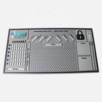 China High quality locksmith mat anti-slip key duplicating tools plastic clk locksmith mechanical mat for sale