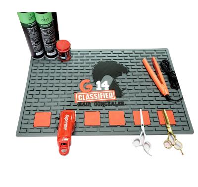 China Flexible Magnetic Work Mat Hair Cutting Barber Mat Stations Anti-Slip Equipment Salon For Clipper Scissors for sale