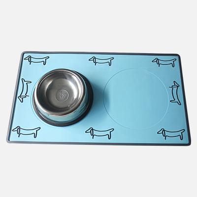 China 2022 New Style Waterproof Silicone Dog Food Mat Different Color Waterproof Mats For Pets for sale