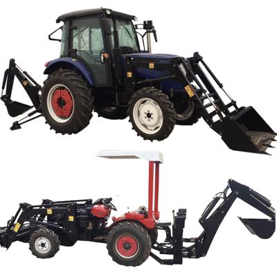 China Cultivate mini tractor with front end loader and backhoe 4wd mini tractor with front end loader and backhoe for sale