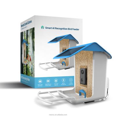 China Stocked WIFI Remote Control Solar Smart Bird Feeder With Automatic Camera Bird Watching Camera Home For For Outside Wild Birds for sale