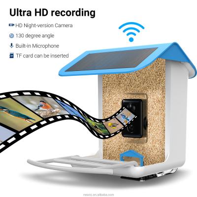 China Stocked Smart Bird Feeder With Camera Bird House With HD Camera Solar Roof Auto Capture Bird Videos And Broadcast for sale