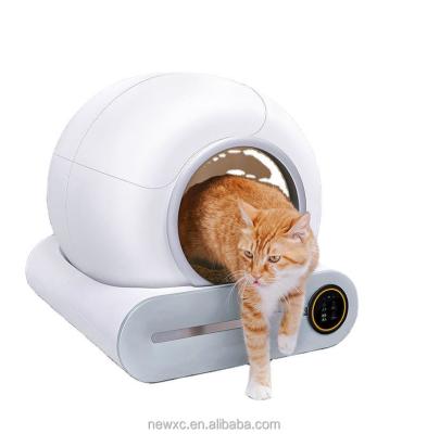 China 2023 Viable Smart Self Control Self Cleaning Cat Litter Box Toilet Toilet For Auto Cat Large for sale