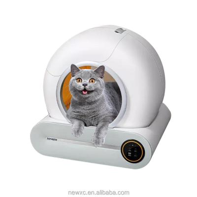 China Large Automatic Cat Toilet Furniture Cat Litter Box Included Smart Auto Smart Self Cleaning App Control With App Control for sale