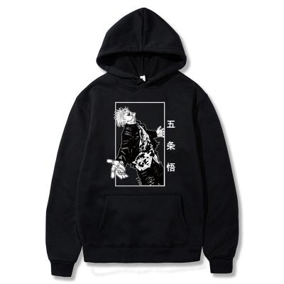 China Satoru Gojo Anime Manga Black Long Sleeve Sweatshirt Harajuku Jujutsu Kaisen Hoodies Men Breathable Women's Long Sleeve Tops Clothes for sale