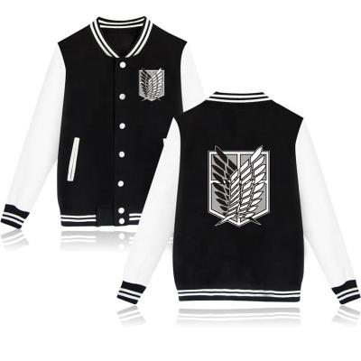 China Breathable Attack On Titan Uniform Men Autumn Winter Streetwear Coats Jacket Sweatshirt Baseball Jackets for sale