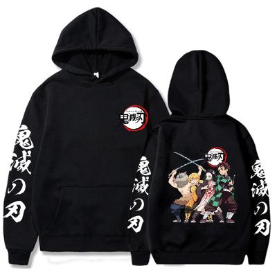 China Breathable Demon Slayer Kimetsu No Yaiba Tanjiro Kamado Nezuko Kamado Long Oversized Sleeves Mens Hoodies for sale