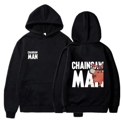 China Breathable Anime Chainsaw Man Cosplay Hoodies Street Vibe Long Sleeve Street Pullover Sweatshirt for sale