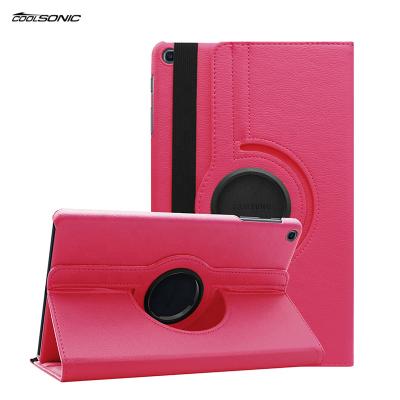 China Stand Auto-Sleep Magnetic 360 Degrees Rotating PU Leather Flip Cover Case For 10