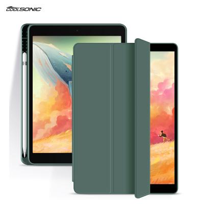 China Magnetic Stand Auto-Sleep Auto Sleep and Wake Waterproof Silicone Back Cover Tablet Case for iPad 10.2 2019/2020 for sale