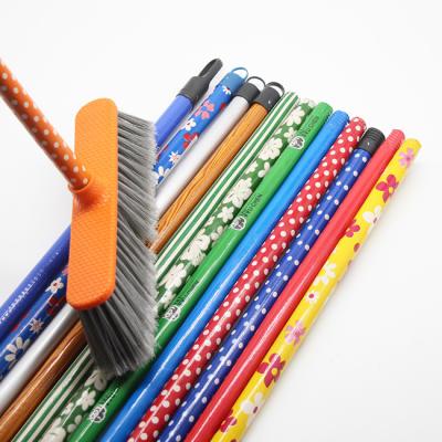 China Indoor Cleaning Wholesale General Purpose Broom Sticks Broom Stick Handle PVC Coated Wood Broom Stick Handle Wholesale PVC Coated Wood for sale