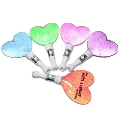 China Festival Concert Party Supplies Colorful Battery Powered Led Glow Stick Heart Shape Led Stick for sale