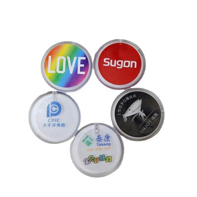 China Custom Plastic Part Button Badge LED Flashing Pin Badge for sale