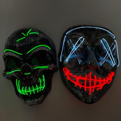 China Halloween EL Wire Light Up LED Mask For Halloween Costume Party for sale