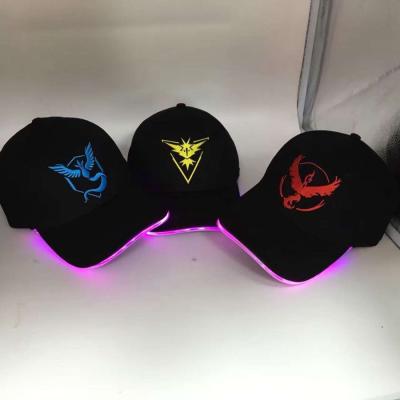 China COMMON Embroidered OEM Customized OEM LOGO LED Flashing Colorful Baseball Cap for sale