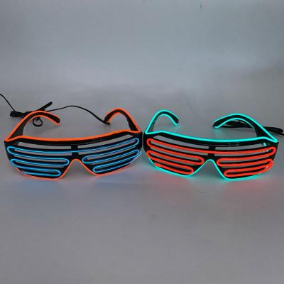 China Durable Hot High Quality Colorful Control Competitive Price USB Rechargeable Flashing Lead Glasses PC for sale