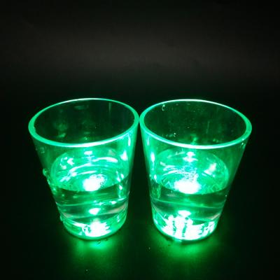 China Sustainable Barware Led Cup Flashing Colored Plastic Shot Glass 60ml For Night Club for sale