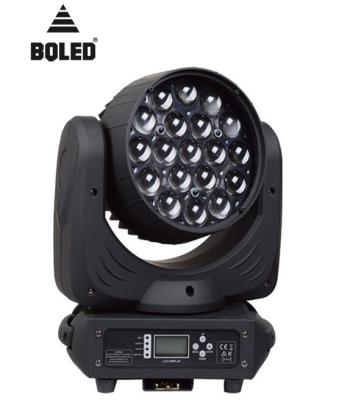 China Introduce the most popular led stage lights 19*12W RGBW Zoom Wash Moving Head LED Beam Stage Light for sale