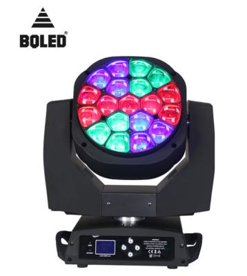 China 19x15W RGBW Moving Head Zoom Wash Stage Light Led Beam Moving Head Wash Zoom for sale