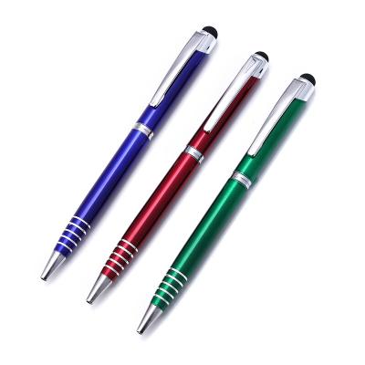 China Holiday Promotional Custom Aluminum Business Event Stylus Pen School Stationery Gift Stylus Ballpoint Pen Twist Logo Promotional Pen Pe for sale