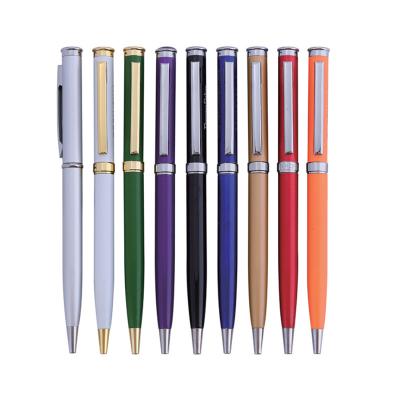 China Promotional pen commercial logo pen hotel signature ultra-thin lightweight aluminum custom aluminum pen for sale