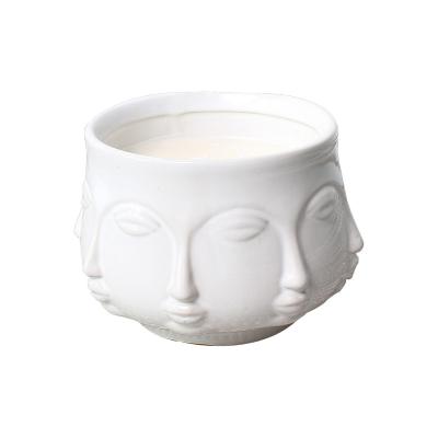 China Home Decoration Unique Design Hot-selling Decorative Ceramic Candle Pots In Southeast Asia for sale