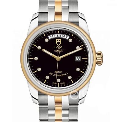 China Unique men's gold mechanical watch luxury waterproof classic roleables custom day/date automatic watch for sale