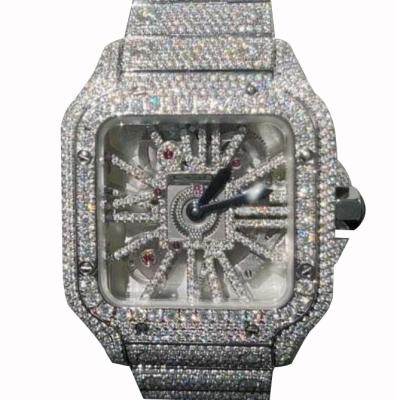 China Auto Date Bust Down Watch Full Iced Out Watch Carter VVS Moissanite Diamond Watch Brand Luxury Clone for sale