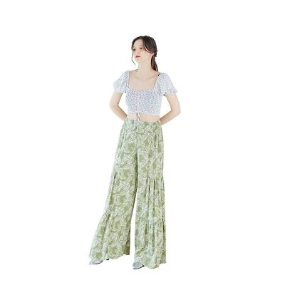 China Breathable Summer Woven Style Ladies Trousers Women Tropical Pants for sale