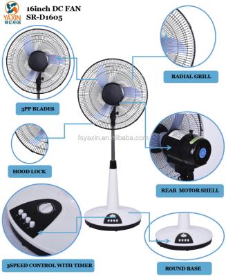 China China Products YX-T1605 China Fan Factory Selling AC DC Stand Table Fan With Adjusted Size for sale