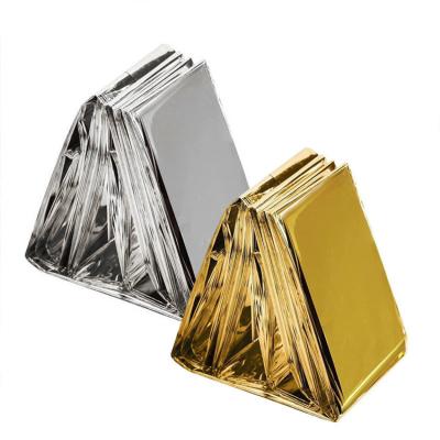 China Thermal Single Foil Mylar Polyethylene Space Blanket Rescue Emergency Survival Blanket for sale