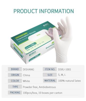 China EN455 EN374 Powder Free Disposable Exam Gloves Latex Glove Civil Using for sale