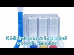 Hospital 3 Ball Incentive Spirometer Respirometer Deep Volumertic Breathing Exerciser Device