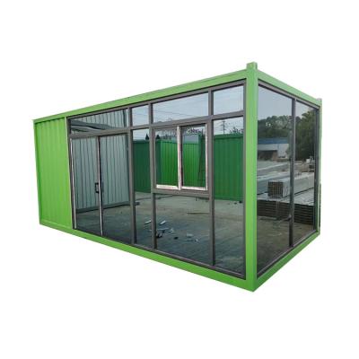 China Modern Easy Assemble Flat Pack Expandable Modular Prefab Prefab Glass Container Houses for sale