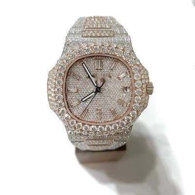 China Luxury Hip Waterproof Diamond Men Watches Top Brand Hop Iced Out Quartz Male Watch Big Dial Gift For Men for sale