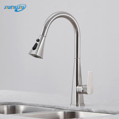 China Metered Faucets 2022 Stainless Steel Hot And Cold Water Hose Pipes For Single Handle Brushed Nickel Bar Pull Out Kitchen Faucet for sale